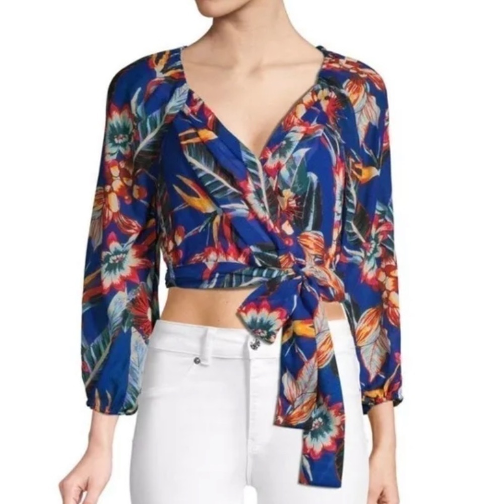 Red Carter Women's Floral Paradise Print Crop Top NWT